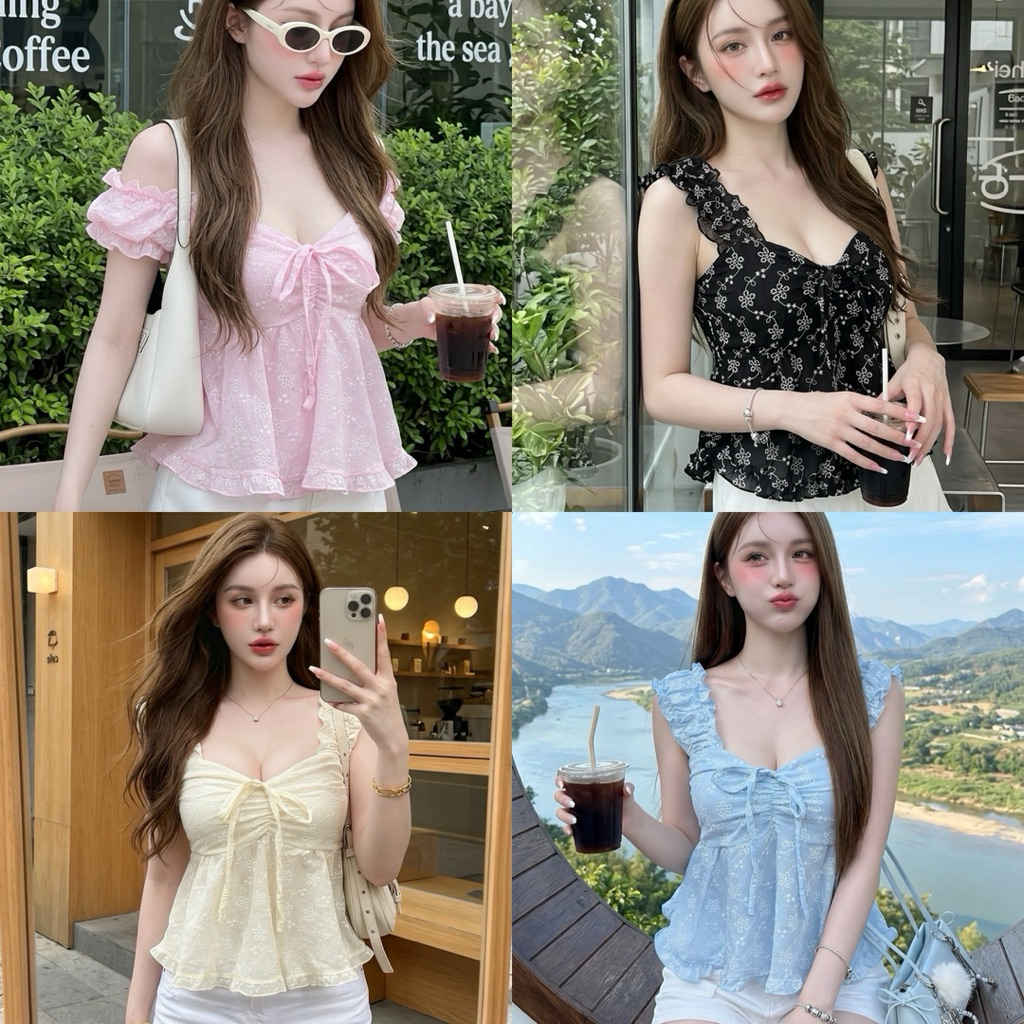 เสื้อแขนจั้มผ้าโรซี่พิมพ์ลาย (โรซี่1)