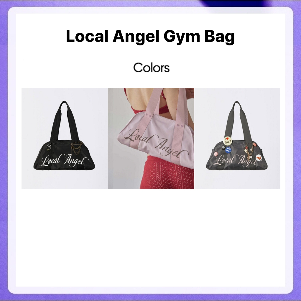 Sculptor Local Angel Gym Bag (Pink, Gray)