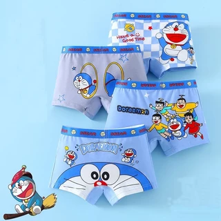 กางเกงบ๊อกเซอร์ 4 ชิ้นสำหรับเด็กผู้ชายกางเกงบ๊อกเซอร์เด็กลายการ์ตูนยืดหยุ่นสูงนุ่มและระบายอากาศ ไม่ คลิป ก้น