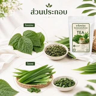 ชาใบหม่อนผสมใบเตย12และ40 ซองชา ดื่มง่าย ชาสมุนไพรสูตรธรรมชาติ ไม่ใส่น้ำตาล ไม่แต่งสี ไม่แต่งกลิ่น