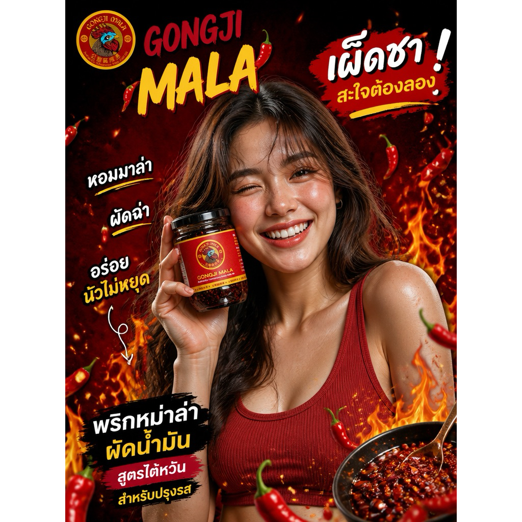 เซต 2 ขวด 🔥 น้ำพริกหม่าล่า สไตล์ไต้หวัน 🔥 เข้มข้น หอม เผ็ด ชา...ช้อนเดียวเอาอยู่ ขนาด 230g.