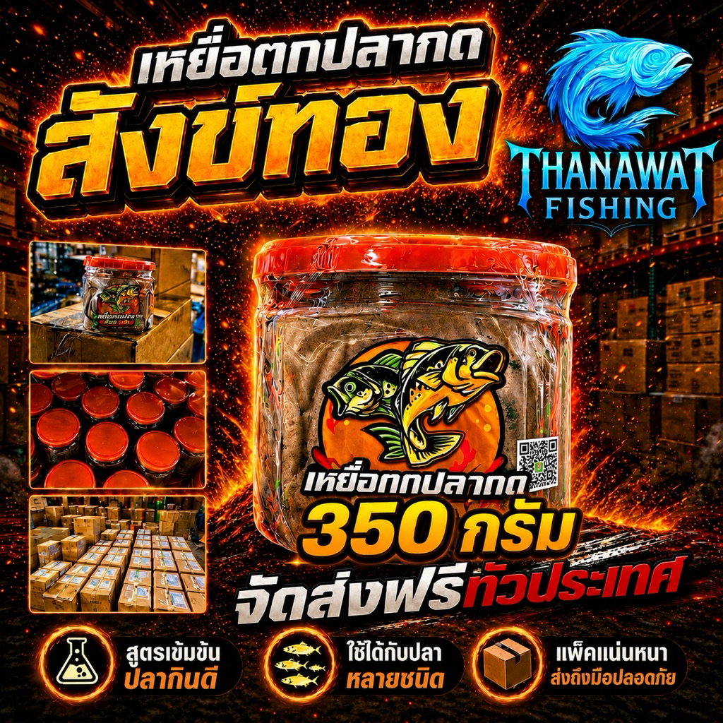เหยื่อสังข์ทอง เหยื่อตกปลากด (ของแท้) (350กรัมและ500กรัม)