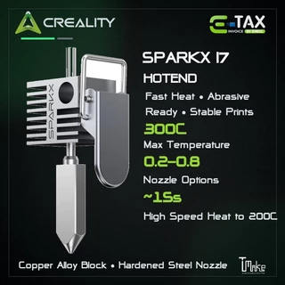 Creality SPARKX I7 Hotend หัวพิมพ์ 3D Printer ร้อนเร็ว 300°C หัว Nozzle Hardened Steel รองรับ 0.2/0.4/0.6/0.8mm