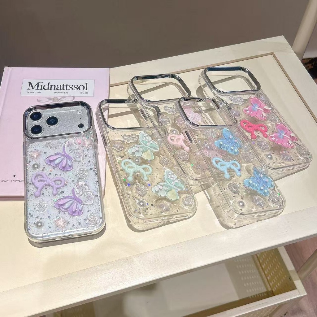 AD311 เคสมือถือลายผีเสื้อสุดน่ารัก สินค้าพร้อมส่งจากไทย