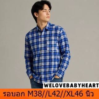 Best Seller เสื้อลายสก็อตแขนยาว เนื้อผ้าดี ใส่ทำงาน เกรดส่งออก มีขนาด Mอก38 นิ้ว// Lอก42นิ้ว // XLอก46