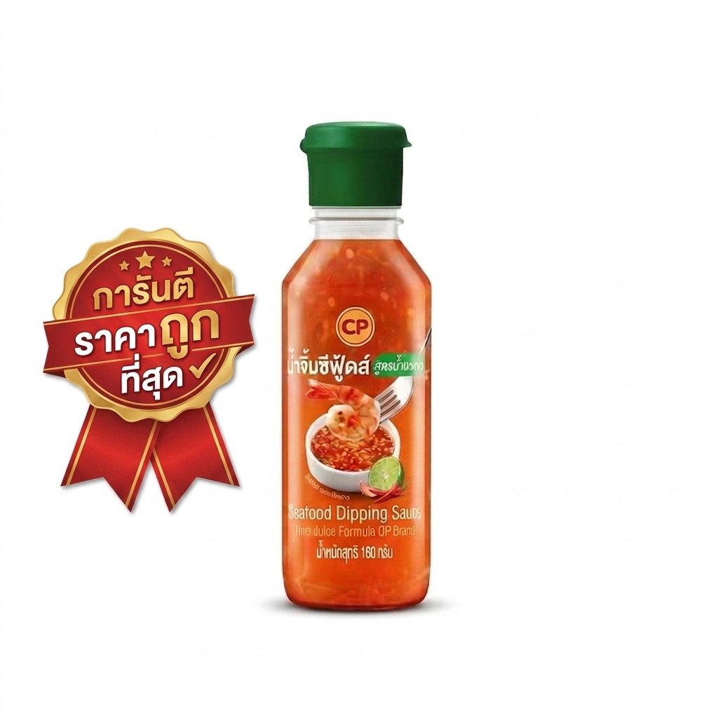 (1 ขวด) พร้อมส่ง 💥น้ำจิ้มซีฟู้ด ตราซีพี สูตรมะนาว ขนาด 160 g