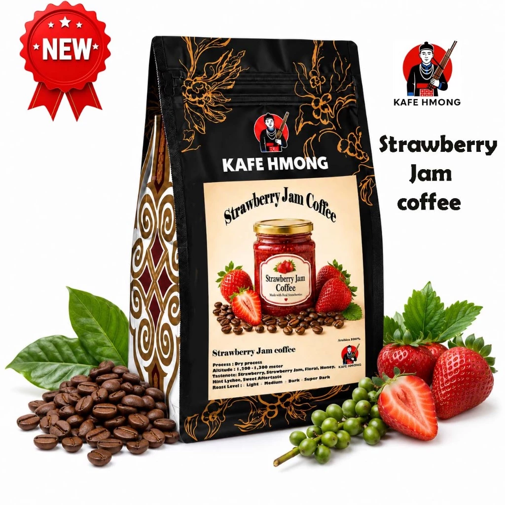 Strawberry Jam coffee NEW หอมเหมือนสตอเบอรี่ผลไม้หอมหวานๆอร่อยๆ