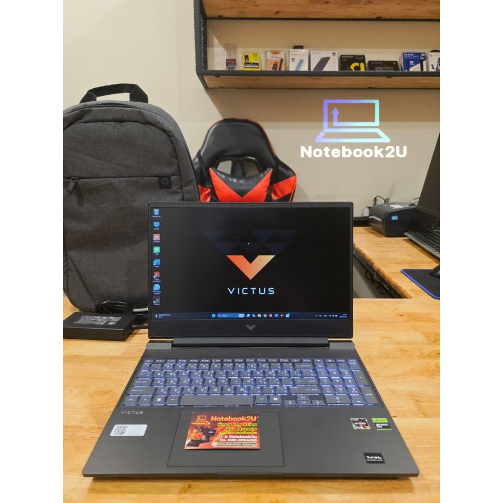 HP VICTUS15-fb3087AX R7-7445HS RTX3050.6GB RAM16GB.DDR5 SSD512GB.G4 สภาพนางฟ้า99%