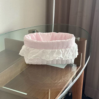 Mellow Cloud Basket ตะกร้าผ้ามินิมอลพาสเทล สไตล์เกาหลีน่ารัก น้ำหนักเบา ใส่เครื่องสำอาง ของจุกจิก แต่งโต๊ะ แต่งห้อง 🧺🌷