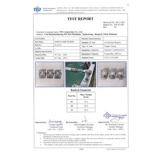 ( แพค 10 ชิ้น ) PSI End clamp อุปกรณ์จับยึดริมแผงโซลาร์เซลล์ (สแตนเลส 304)