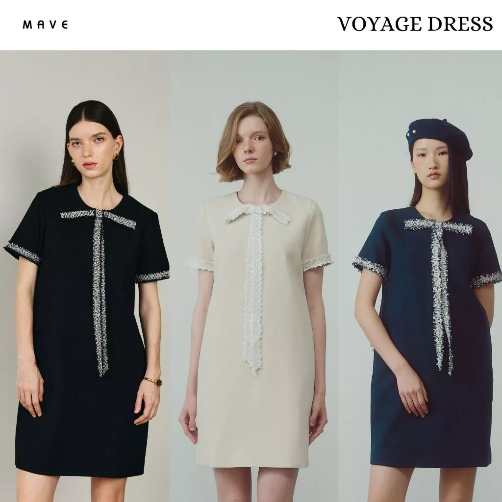 MAVE เดรส รุ่น Voyage สี NAVY,HORLICK,BLACK