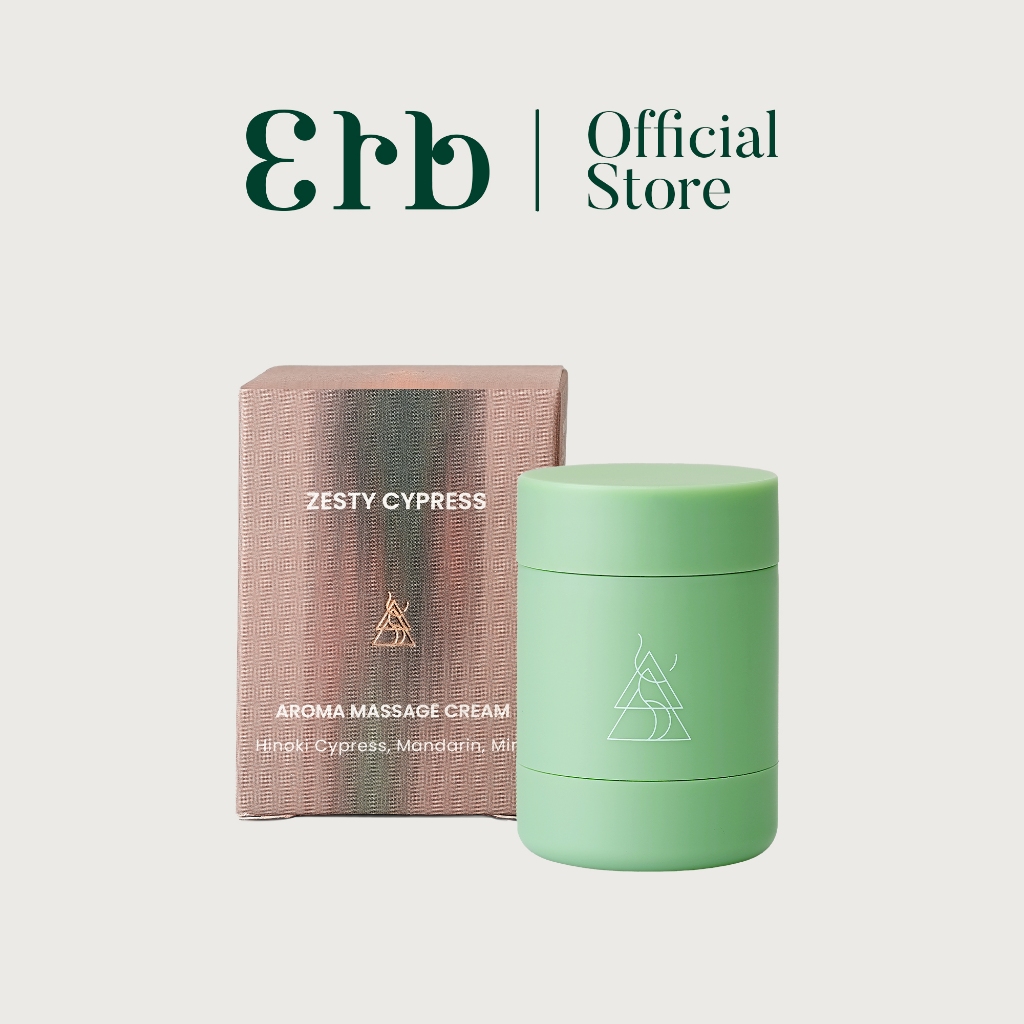 Erb Zesty Cypress Aroma Massage Cream 15G. เอิบ มาสสาจครีม บำรุงผิว ครีมทาผิว กลิ่นเซสตี้ไซเพรส อโรม่า