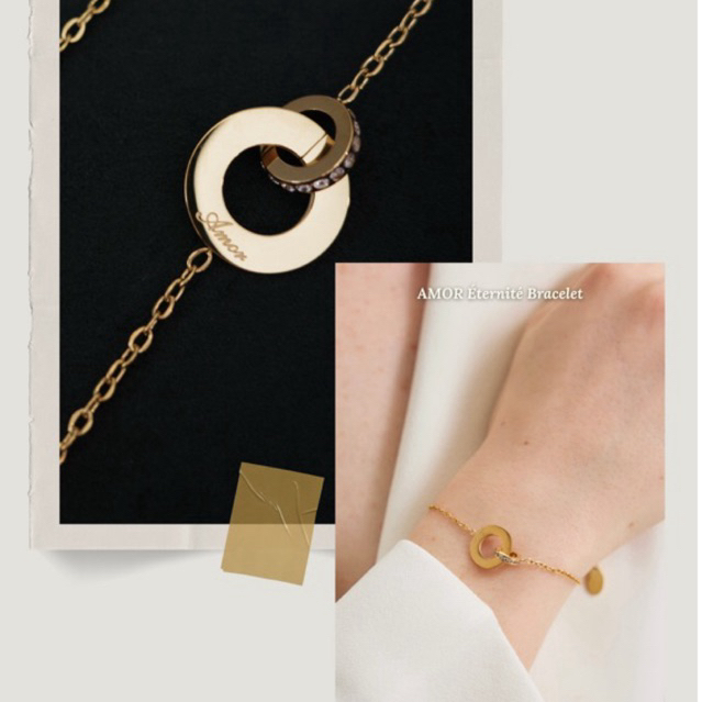 Valencia Haus • AMOR Éternité Bracelet • สร้อยข้อมือห่วง Amor ปรับระดับได้