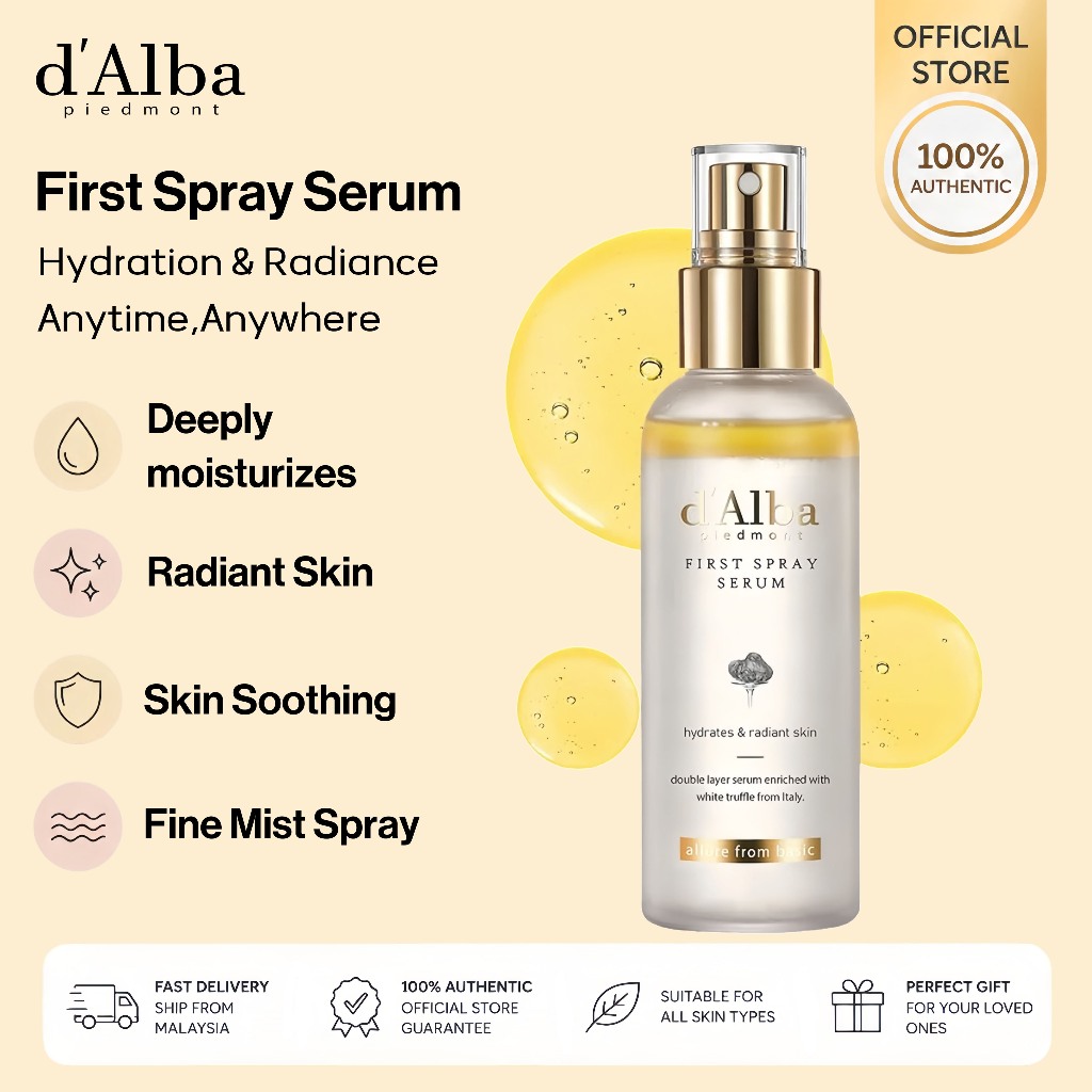 d'Alba White Truffle First Spray Serum 100ml（d alba first spray serum） ดัลบา ไวท์ ทรัฟเฟิล เฟิร์ส สเปรย์ เซรั่ม