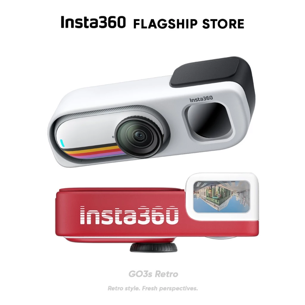 Insta360 GO3S Retro style กล้องแอคชั่น รองรับ วิดีโอ 4K เหมาะถ่ายมุม FOV Tiny Action Pocket Camera thumbnail 4