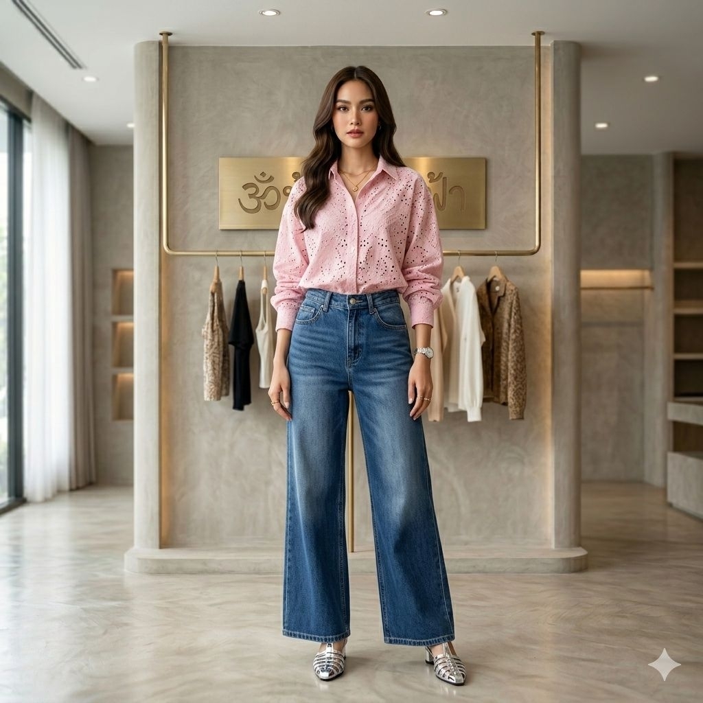 🌟​A88ꔛ ꕤกางเกงยีนส์สีเข้ม เฟดสวย ทรงขากระบอกบานช่วงปลายขา คือทรงเก๋ ทรงสวย ใส่กับอะไรก็เริ่ด ผ้ายืดลงตรงหน้าผ้าได้นะคะ
