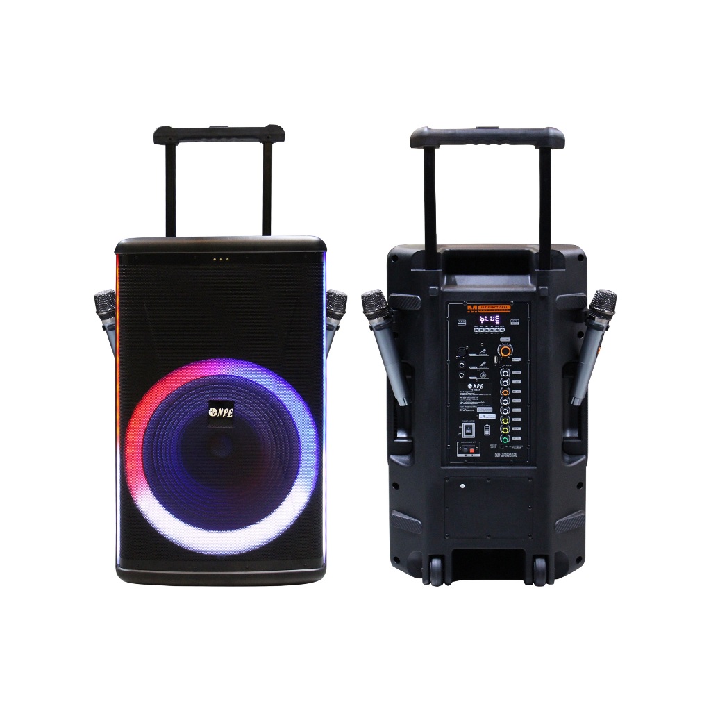 NPE TS-15BAT ตู้ลำโพงล้อลาก 15" 2ทาง +แอมป์ 300W+ไมค์ลอย