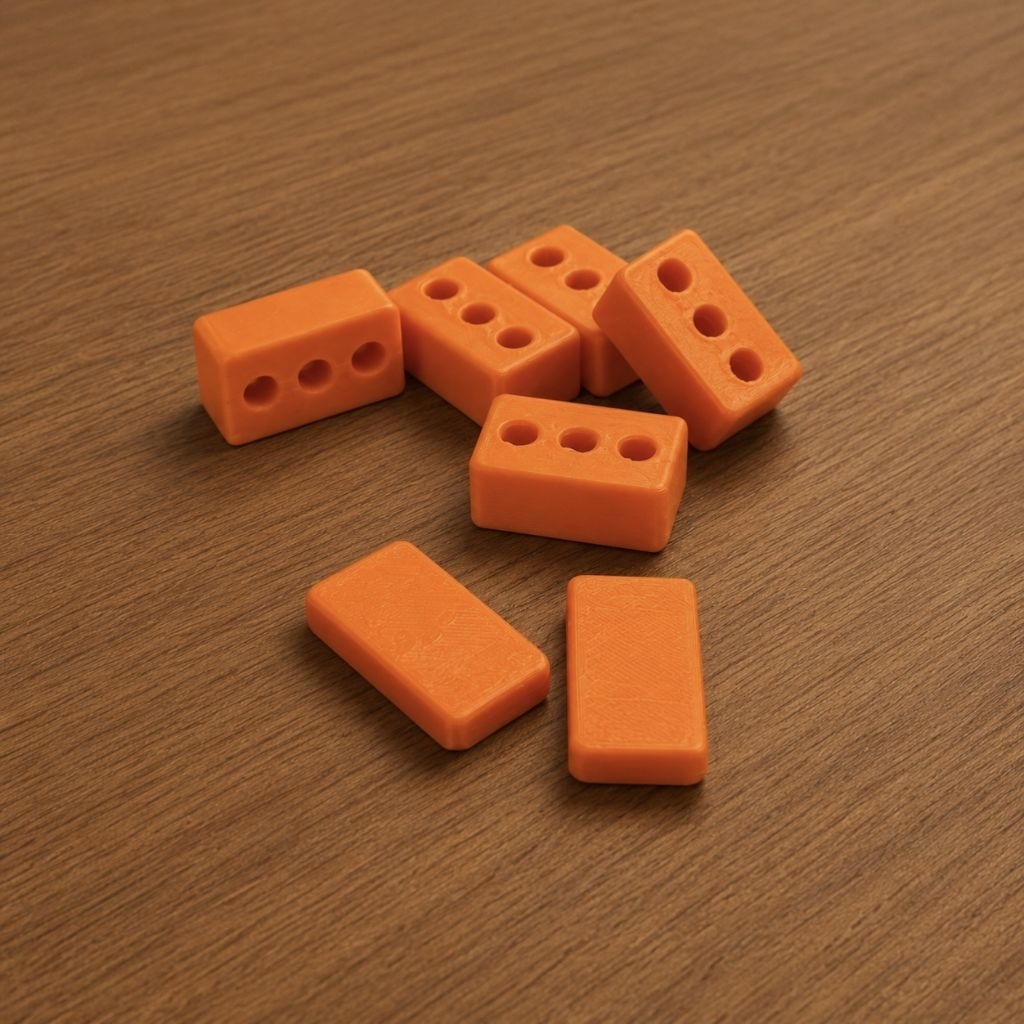 ​🧱 [3D Print] Brick Token โทเคนอิฐอัปเกรดบอร์ดเกม (Catan, Stone Age ฯลฯ) วัสดุ PETG ทนทาน [ไม่รวมตัว