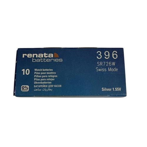 ถ่านกระดุม Renata 396 / SR726W ของแท้ 1.55V  (จำหน่ายยกกล่อง จะมี 10ก้อน)