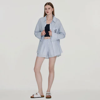 Withit stripe shorts drawstring กางเกงขาสั้นลายทาง - BTW35633