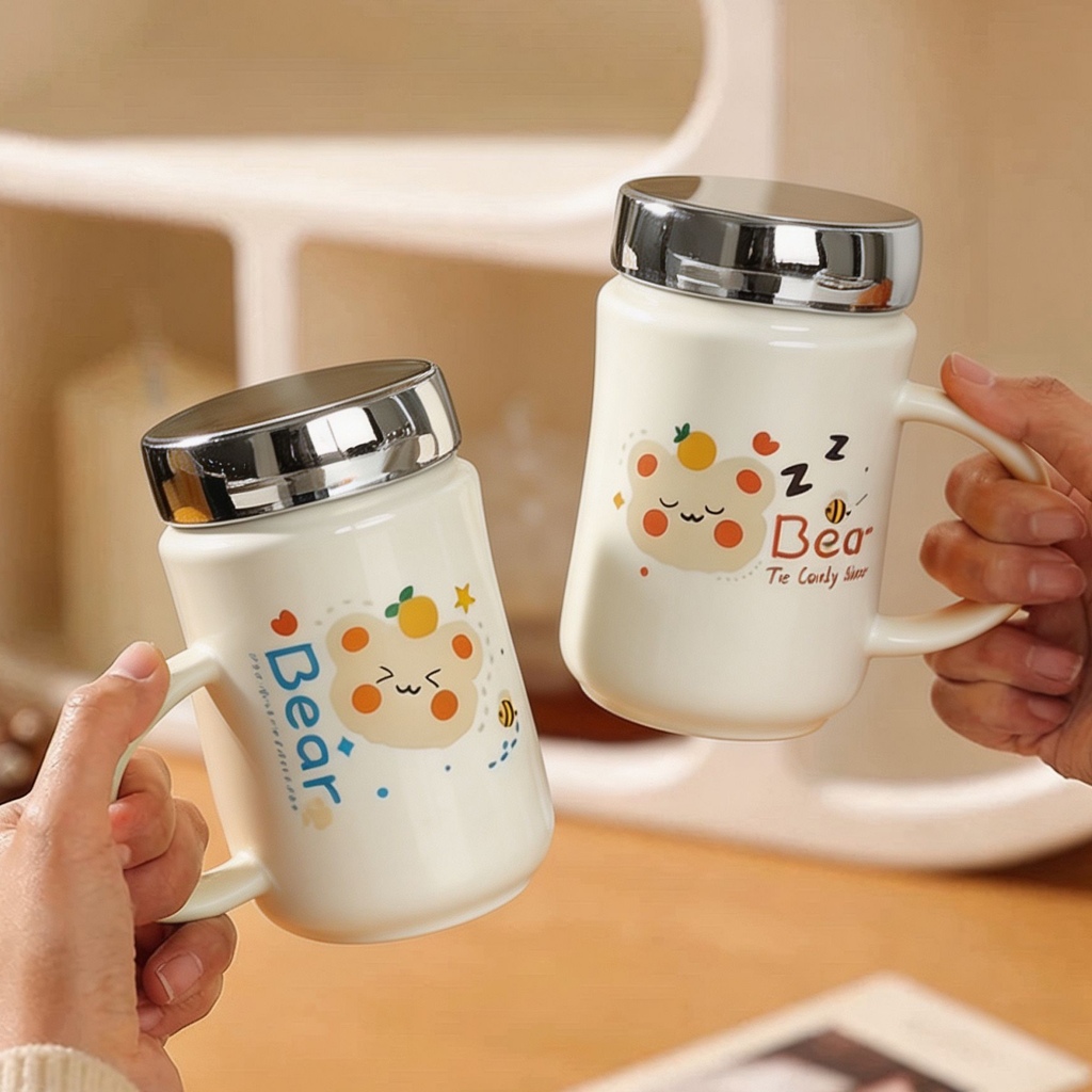 แก้วมัค แก้วนม แก้วกาแฟ แก้วอุ่นกาแฟ แก้วมัคเซรามิค ลายการ์ตูน ดีไซด์ทันสมัย ลายแมวเหมียว