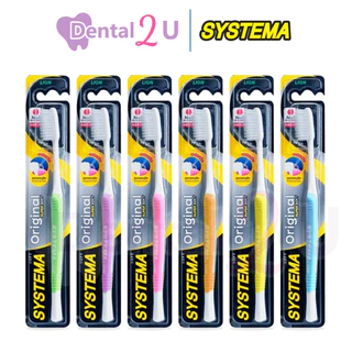 (1ชิ้น) SYSTEMA แปรงสีฟัน ซิสเท็มมา Original Super soft ขนแปรงนุ่มพิเศษ รุ่นหัวแปรงขนาดกลาง เลือกสีได้