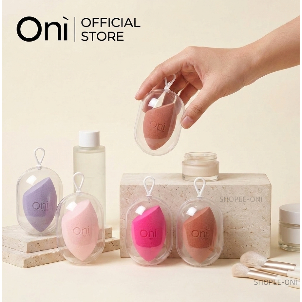 Oni Soft Sponge ฟองน้ำนุ่มพิเศษ แต่งหน้าเนียนสมบูรณ์แบบ ฟองน้ำแต่งหน้า ฟองน้ำนุ่ม เครื่องมือแต่งหน้า แบลนเดอร์แต่งหน้า