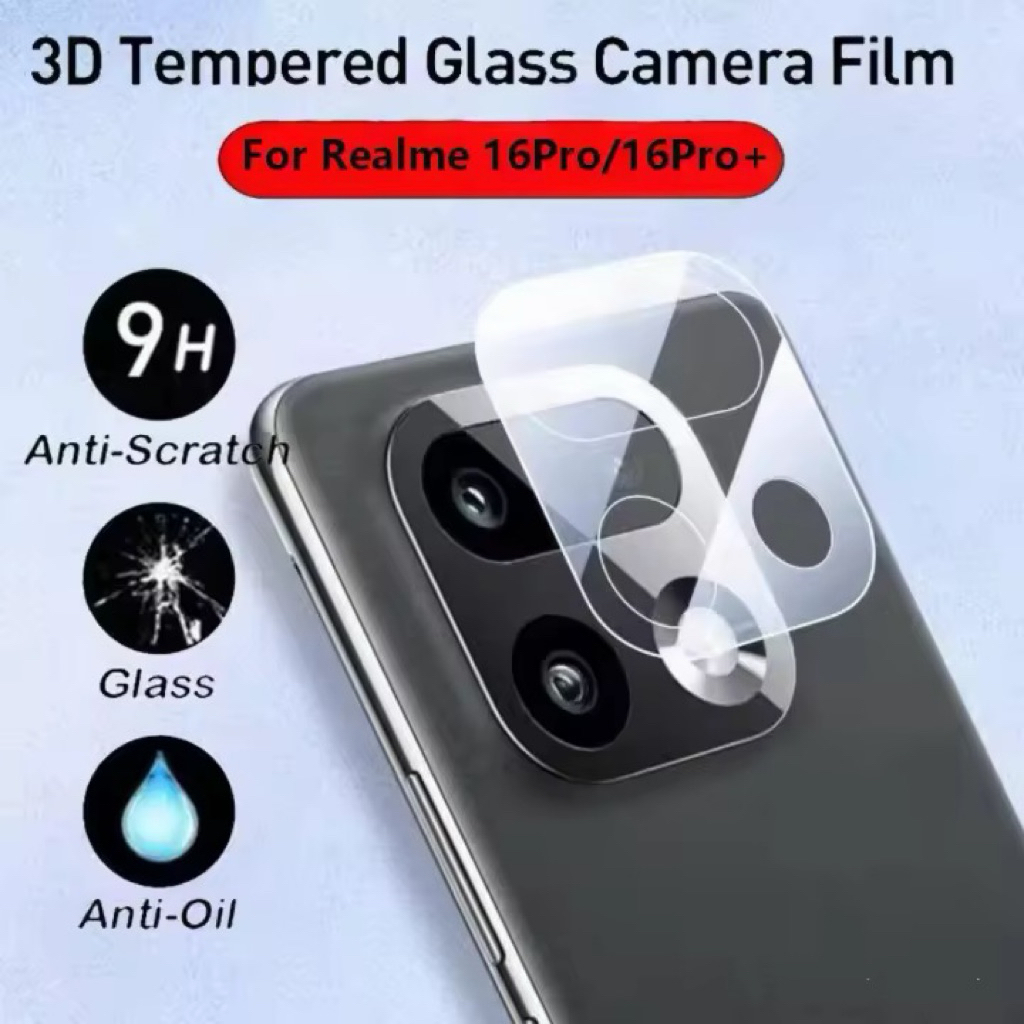 ฟิล์มกระจก 3D เลนส์กล้อง สำหรับ OPPO Realme 16Pro 16ProPlus เลนส์กล้องกันรอย ป้องกันตัวเลนส์