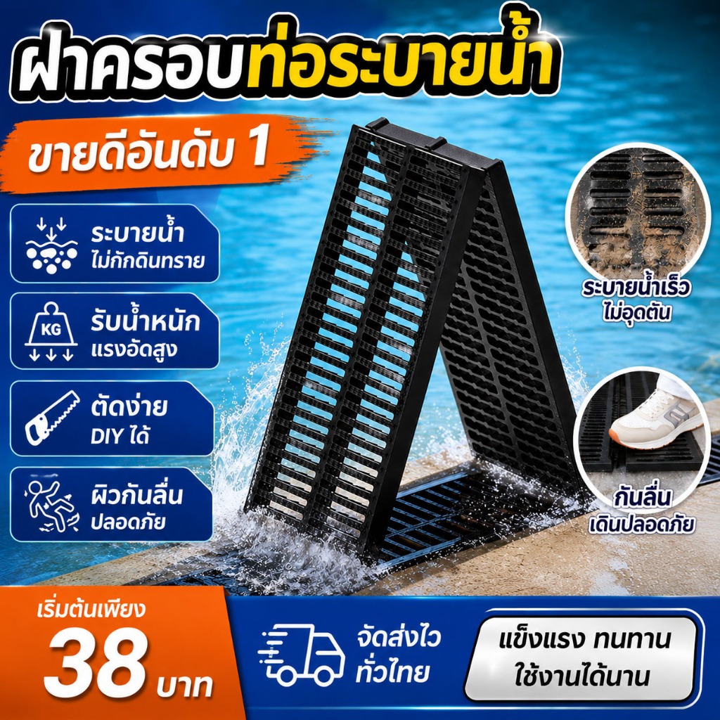 ตะแกรงน้ำฝน ฝาครอบท่อระบายน้ำฝน ฝาครอบระบายน้ําเรซิน ฝาท่อระบายน้ํา ระบายน้ํา ระบายน้ํา น้ําฝน ตะแกรงเรซิน กันลื่น