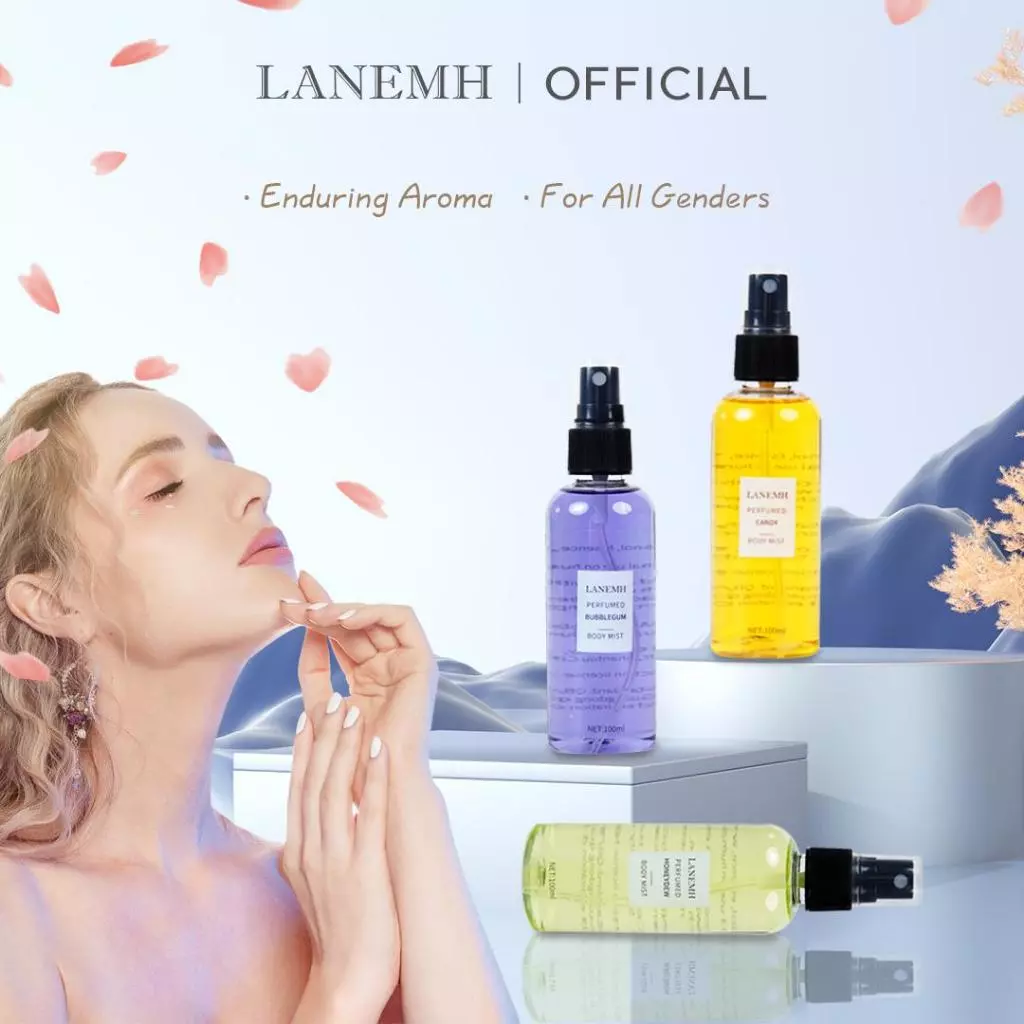 LANEMH น้ำหอมติดทนนาน 100 มล Perfumed Body Mist Women Men (Bubblegum /Candy/Honeydew ) ไม่ผสมแอลกอฮอล์ น้ำหอม Unisex