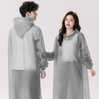 เสื้อกันฝนแฟชั่นผู้ใหญ่ แบบหนา EVA เสื้อคลุมกันฝนแบบคลุมตัว กิจกรรมกลางแจ้ง Rain Coat