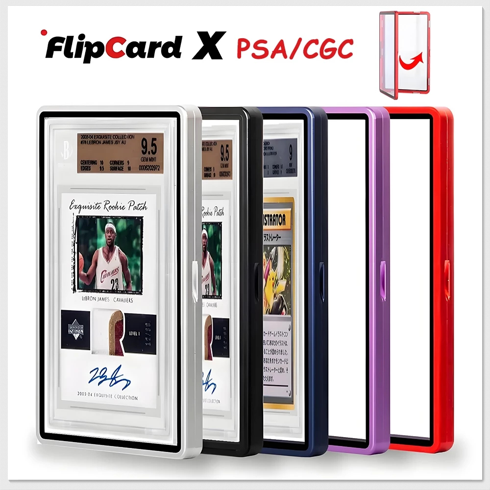 【กล่องของขวัญ】รุ่นใหม่ Graded Cards Protector PSA/CGC Card Case ตัวป้องกันการ์ดเกรด กรอบแม่เหล็ก UV Protection Slab
