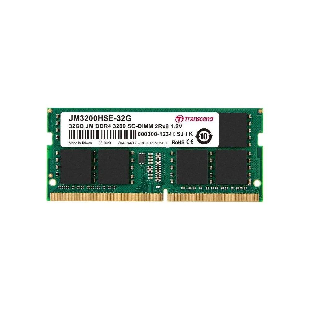 แรม RAM NOTEBOOK DDR4/3200 32GB TRANSCEND 32GB BUS3200 (JM3200HSE-32G) ประกัน LT