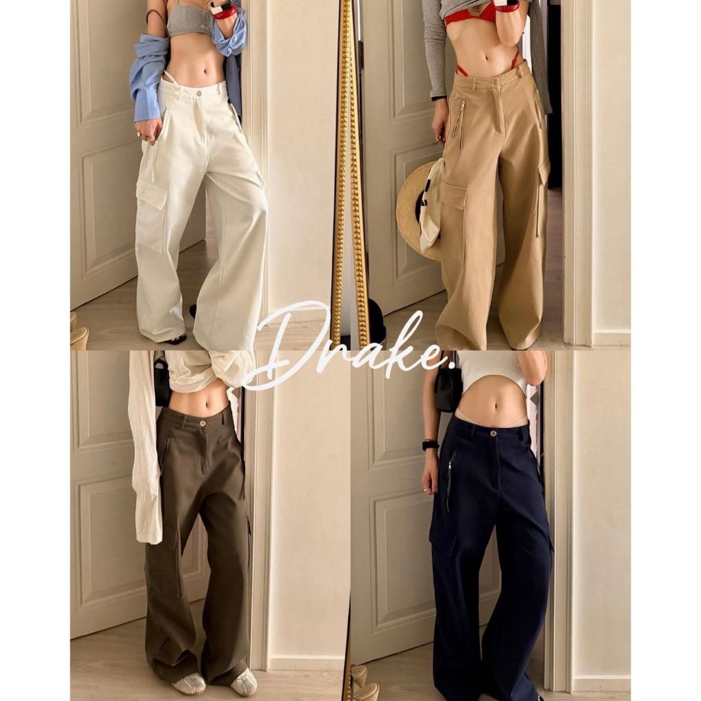 LOONNYSTORE กางเกงคาร์โก้ ผ้าคอนตอนยีนส์ รุ่น Drake Cargo Pants