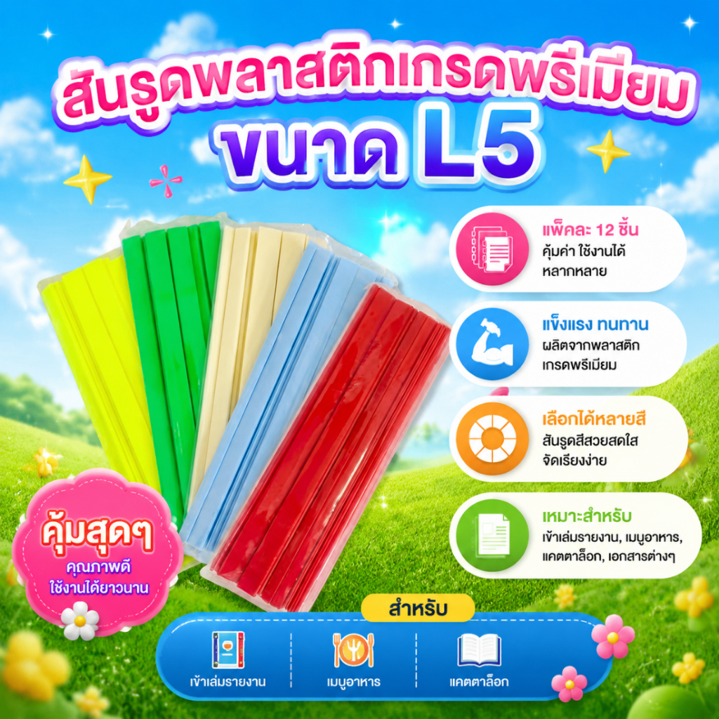 [มีส่งด่วน] สันรูด สันรูดพลาสติก ขนาด A4 ไซส์ 7,10 มิล (12 อัน/แพ็ค)
