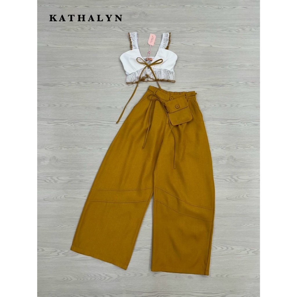 KATHALYN Setเสื้อครอปสั้น+กางเกงขายาว รูปที่ 4
