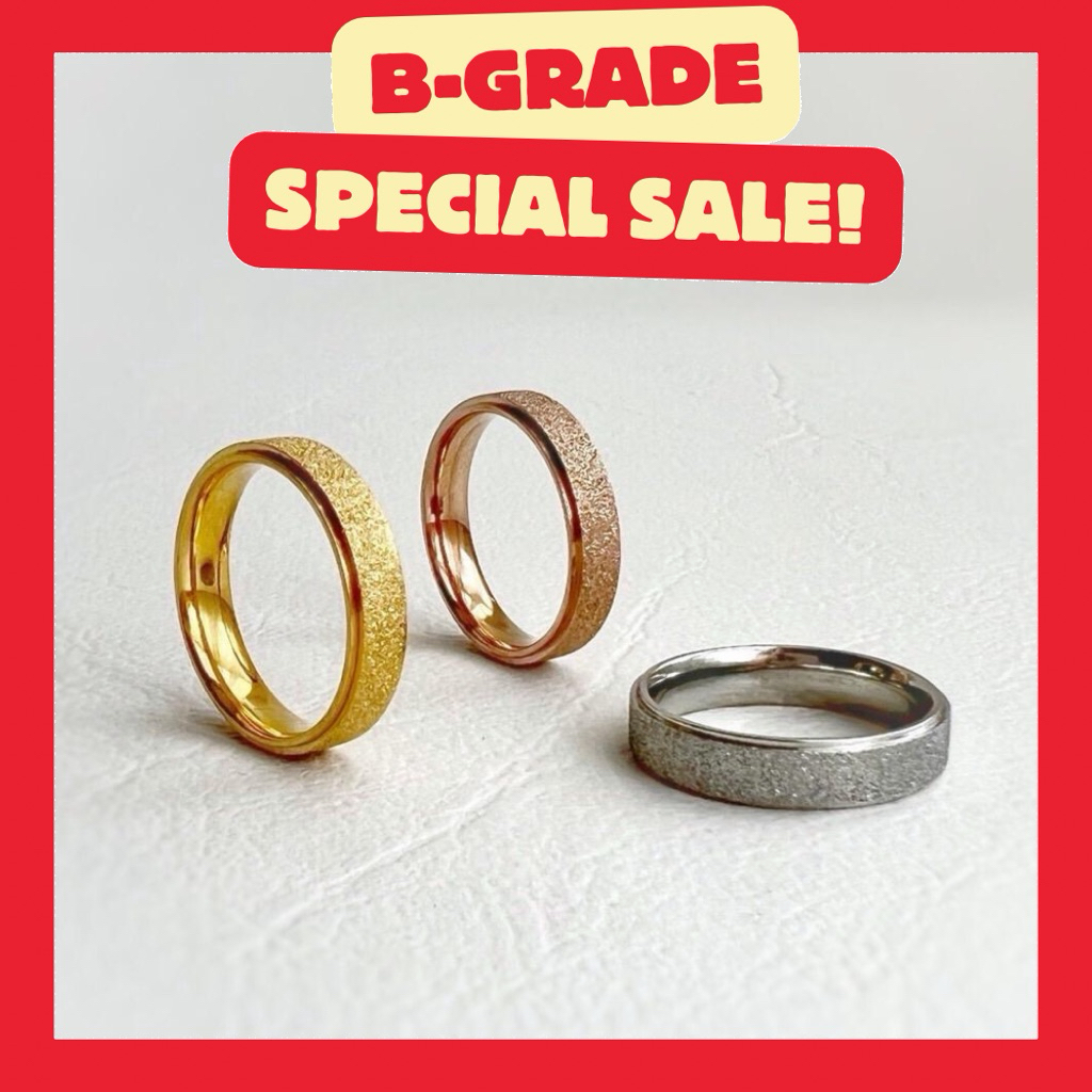 {B-Grade} Classy sandy 14k ring (แหวนตัวเรือนสแตนเลส)