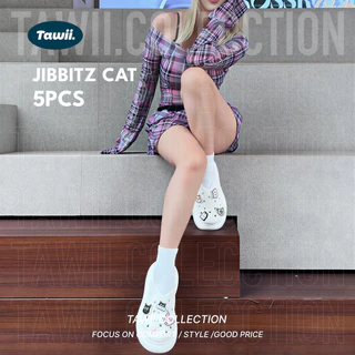 Tawii. ออกแบบแมวน่ารัก Jibbitz รองเท้าอุปกรณ์เสริม 5pcs Set