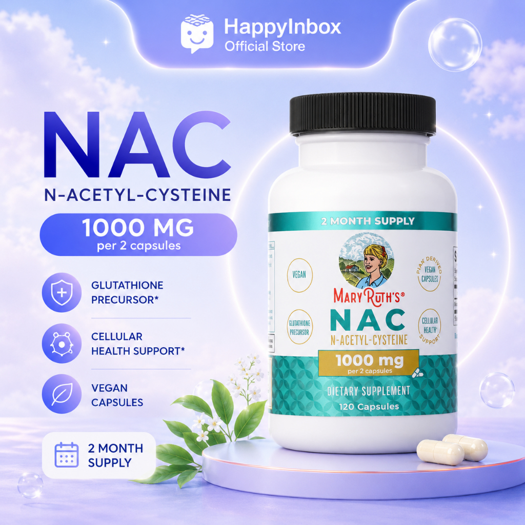 NAC 1000 mg Vegan Antioxidant Support – Immune, Lung & Liver Wellness Formula