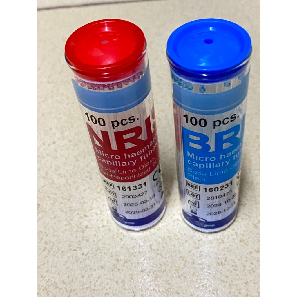 Capillary Tube หลอดคาปิลลารี่ 100ชิ้นใน1หลอด ความจุประมาณ 75UL Vitrex, Denmark