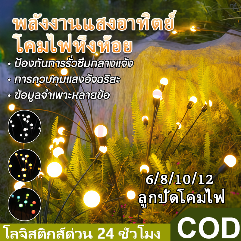 【พร้อมส่งจ้า】ไฟปักสนามโซล่าเซลล์ LED พลังงานแสงอาทิตย์ กันน้ำ ไฟทางเดิน แต่งสวน ตกแต่งสนามหญ้า กลางแจ้ง✨ซื้อ 1 แถม 1✨