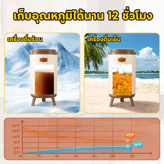 MODOFOถังพักชา สแตนเลส ขนาด 6/8/10/12ลิตร เก็บอุณหภูมิร้อน-เย็น Cooler tank tea ถังชา พร้อมก๊อก