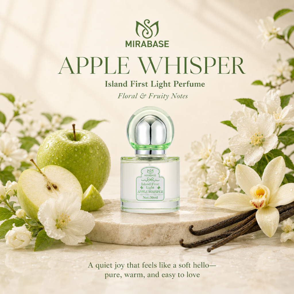 【EDP】MIRABASE ISLAND FIRST LIGHT PERFUME30ml——APPLE WHISPER แอปเปิ้ล ดอกไม้ สมุนไพร
