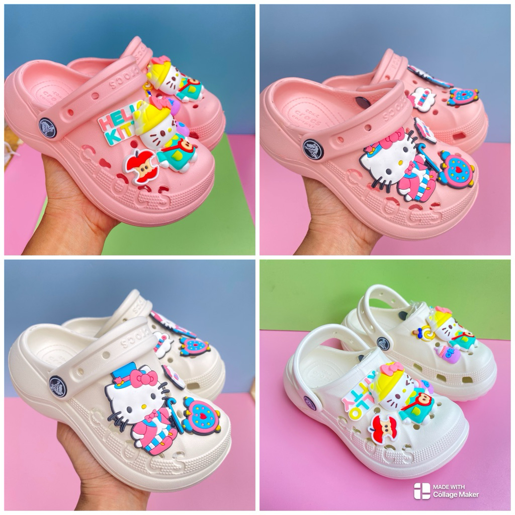 รองเท้าcrocs เด็กผู้หญิงสุดฮิตสวมใส่ง่ายน่ารักมากค่ะ พร้อมส่ง