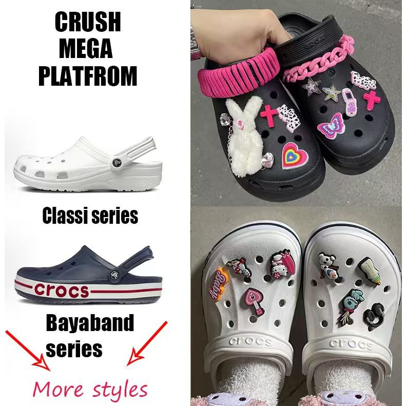 รองเท้าแตะครอค Classic Clog BayaBand Clog ผู้หญิง ส้นหนาใส่สบาย กันลื่น มีหลายสี ทุกขนาด พร้อมจัดส่ง