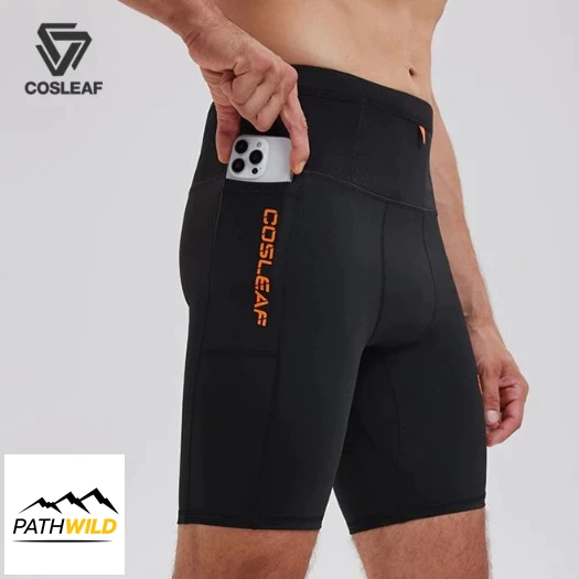 COSLEAF Trail Half tights กางเกงวิ่งรัดรูปสำหรับผู้ชาย ขาสามส่วน มีช่องเก็บของเยอะ นุ่มใส่สบายกระชับดีแห้งไว