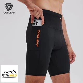 COSLEAF Trail Half tights กางเกงวิ่งรัดรูปสำหรับผู้ชาย ขาสามส่วน มีช่องเก็บของเยอะ นุ่มใส่สบายกระชับดีแห้งไว