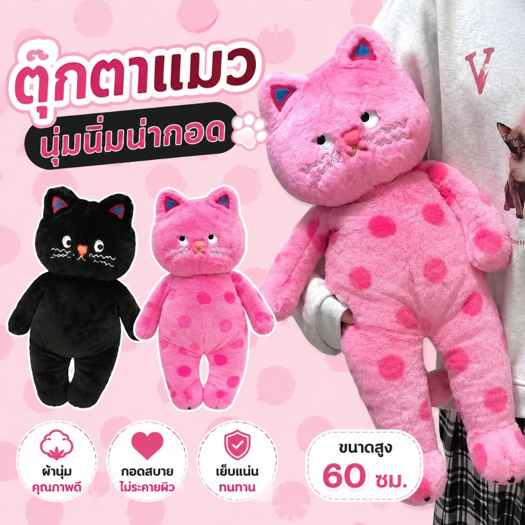 🔥จัดส่งในกรุงเทพฯ🔥40/60 ซม.เวฟ พอยต์ จิ๋ม ของเล่นตุ๊กตาของขวัญวันเกิดหมอนโซฟา ส่งแฟนวันวาเลนไทน์