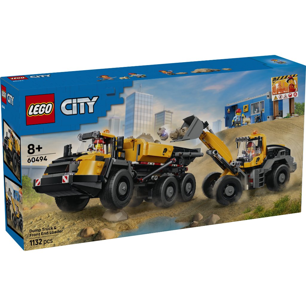 LEGO City ‏60494 شاحنة قلاب ولودر (1132 قطعة) — صورة 3