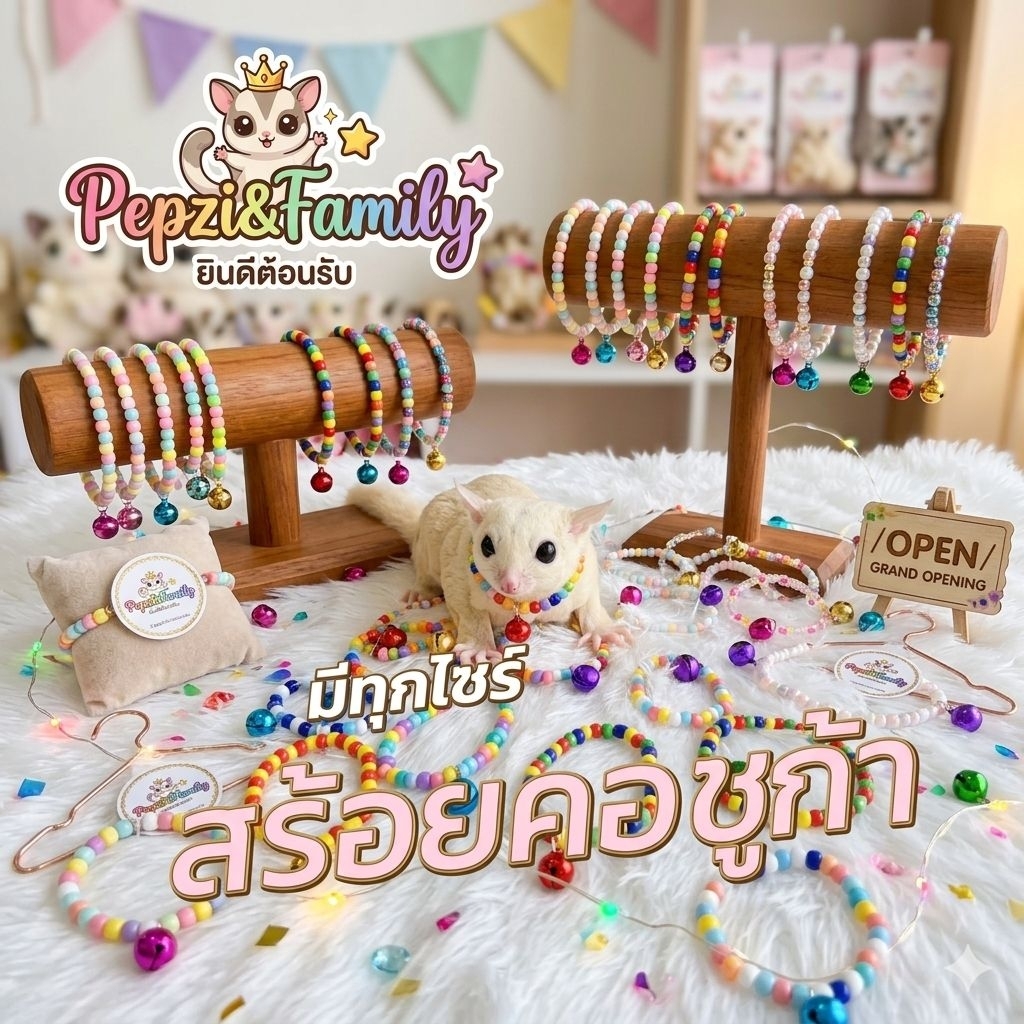สร้อยคอสำหรับชูก้า สัตวเลี้ยงตัวเล็กๆๆ